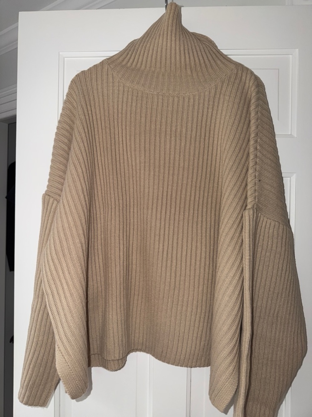 LBLC the label Ribbed Turtleneck Sweater - Beige